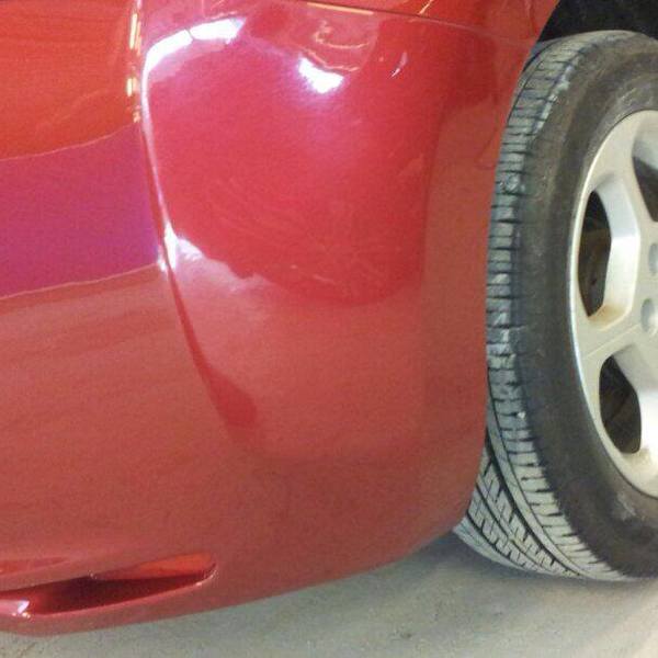 Efterbild: En stötfångare utan bucklor och repor.